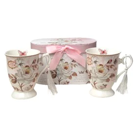 Set of Mugs Romimex White Ceramic 300 ml 2 Units by Romimex, Cups - Ref: D1628843, Price: 19,15 €, Discount: %