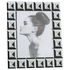 Photo frame Alexandra House Living White Black Crystal 23 x 1 x 28 cm by Alexandra House Living, Table and wall frames - Ref:...