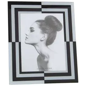 Marco de Fotos Alexandra House Living Blanco Negro Cristal 23 x 1 x 28 cm de Alexandra House Living, Marcos de pared y mesa -...