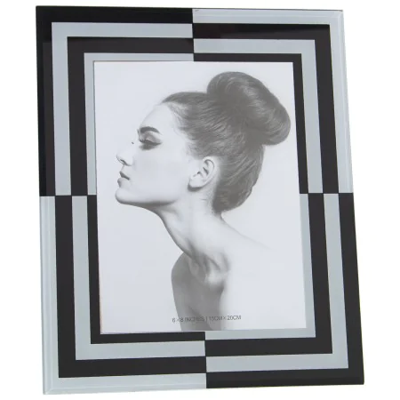 Photo frame Alexandra House Living White Black Crystal 23 x 1 x 28 cm by Alexandra House Living, Table and wall frames - Ref:...