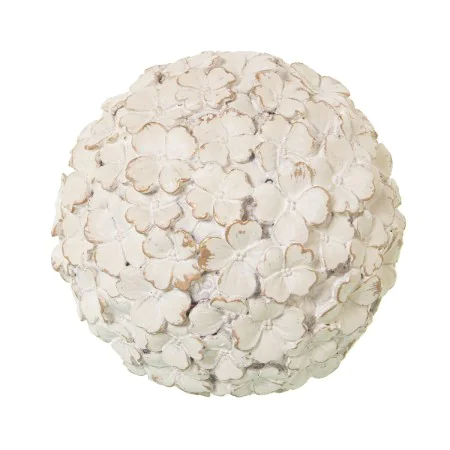 Decorative bauble Alexandra House Living White Resin Plastic 9 x 9 x 9 cm by Alexandra House Living, Ornaments - Ref: D162934...