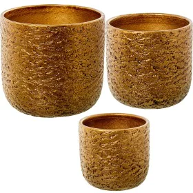 Set of Planters Alexandra House Living Gold Ceramic 3 Pieces by Alexandra House Living, Cachepots - Ref: D1629473, Price: 55,...