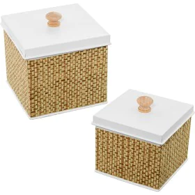 Set of decorative boxes Alexandra House Living White Brown Wood 2 Pieces by Alexandra House Living, Boxes - Ref: D1633225, Pr...