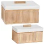 Juego de Cajas Decorativas Alexandra House Living Blanco Marrón Madera 2 Piezas de Alexandra House Living, Cajas - Ref: D1633...