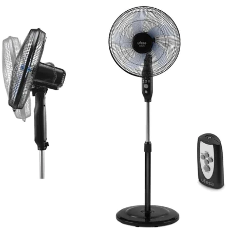 Ventilador de Pé UFESA DAKOTA Preto 50 W de UFESA, Ventiladores de pedestal - Ref: S0450063, Preço: 54,01 €, Desconto: %