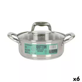 Casserole avec Couvercle en Verre Quttin Caesar Acier ø 20 x 8 cm (6 Unités) de Quttin, Faitouts - Réf : S2226633, Prix : 81,...