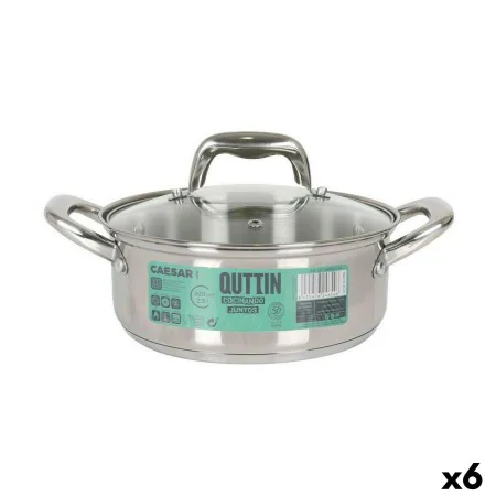 Casserole avec Couvercle en Verre Quttin Caesar Acier ø 20 x 8 cm (6 Unités) de Quttin, Faitouts - Réf : S2226633, Prix : 74,...