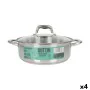 Casserole avec Couvercle en Verre Quttin Caesar Acier Ø 26 x 9 cm (4 Unités) de Quttin, Faitouts - Réf : S2226636, Prix : 77,...