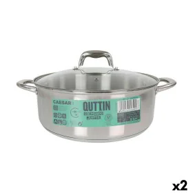 Casserole avec Couvercle en Verre Quttin Caesar Acier ø 30 x 11,5 cm (2 Unités) de Quttin, Faitouts - Réf : S2226638, Prix : ...