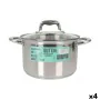 Pot with Glass Lid Quttin Caesar Steel ø 22 x 14,5 cm (4 Units) by Quttin, Braising Pans - Ref: S2226643, Price: 69,47 €, Dis...