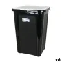 Rubbish Bin Tontarelli Coverline White 44 L Black 38,5 x 34,5 x 54,5 cm (6 Units) by Tontarelli, Waste and recycling - Ref: S...