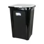 Rubbish Bin Tontarelli Coverline White 44 L Black 38,5 x 34,5 x 54,5 cm (6 Units) by Tontarelli, Waste and recycling - Ref: S...