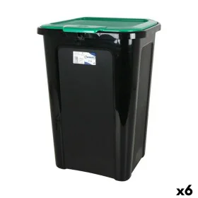 Balde de Lixo Tontarelli Coverline Verde 44 L Preto 38,5 x 34,5 x 54,5 cm (6 Unidades) de Tontarelli, Lixo e reciclagem - Ref...