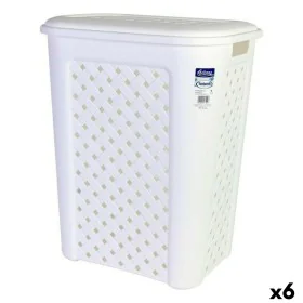 Laundry Basket Arianna Tontarelli 8105408_112 50 L White 44 x 35 x 55 cm (6 Units) by Tontarelli, Laundry Baskets - Ref: S222...