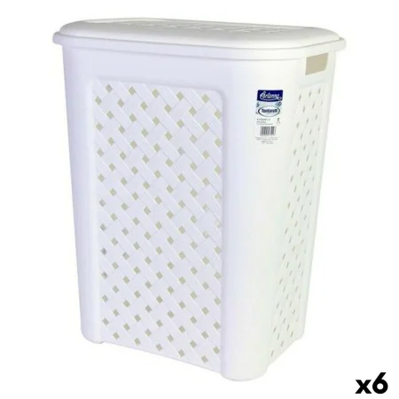 Laundry Basket Arianna Tontarelli 8105408_112 50 L White 44 x 35 x 55 cm (6 Units) by Tontarelli, Laundry Baskets - Ref: S222...