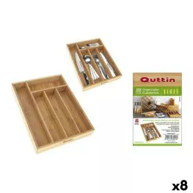 Cutlery Organiser Quttin Bamboo 34 x 26 x 4 cm (8 Units) by Quttin, Shelves and supports - Ref: S2230179, Price: 56,68 €, Dis...