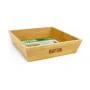 Bowl Quttin Brown Bamboo 20 x 20 x 5 cm (12 Units) by Quttin, Bowls and large cups - Ref: S2230191, Price: 45,21 €, Discount: %