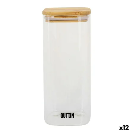 Contenitore per Conservare gli Alimenti Quttin Bambù Vetro Borosilicato 1 L (12 Unità) di Quttin, Conservazione di alimenti -...