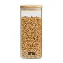 Recipiente Conservador de Alimentos Quttin Bambú Vidrio de Borosilicato 1 L (12 Unidades) de Quttin, Almacenamiento de alimen...