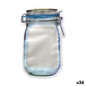 Set di Sacchetti Riutilizzabili per Alimenti 4 Pezzi 16,5 x 24,3 x 7,4 cm (36 Unità) di BigBuy Home, Conservazione di aliment...