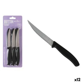 Conjunto de Facas Quttin 11 cm Preto Prateado 6 Peças (12 Unidades) de Quttin, Facas - Ref: S2232060, Preço: 28,11 €, Descont...