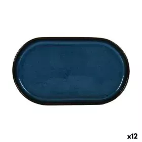 Snack tray La Mediterránea Chester Blue Oval 25,3 x 13,5 x 2,6 cm (12 Units) by La Mediterránea, Plates and dishes - Ref: S22...