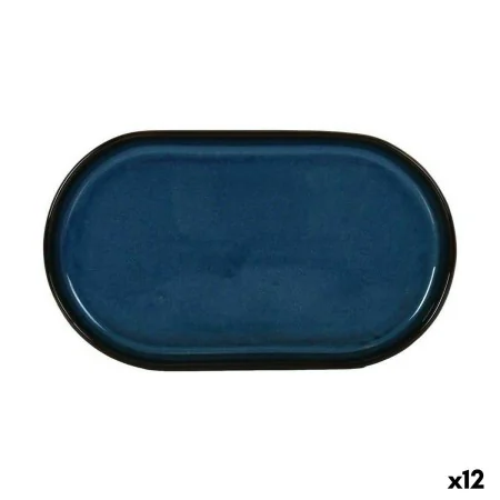 Snack tray La Mediterránea Chester Blue Oval 25,3 x 13,5 x 2,6 cm (12 Units) by La Mediterránea, Plates and dishes - Ref: S22...