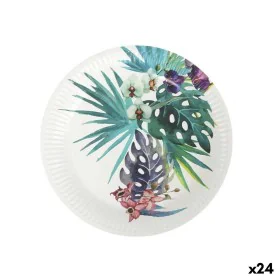 Plate set Algon Disposable Cardboard Tropical 8 Pieces 23 cm (24 Units) by Algon, Turntables - Ref: S2233510, Price: 19,05 €,...