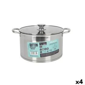 Olla con Tapa de Cristal Quttin Hermes Acero 10 L (4 Unidades) de Quttin, Ollas rectas - Ref: S2233586, Precio: 77,43 €, Desc...