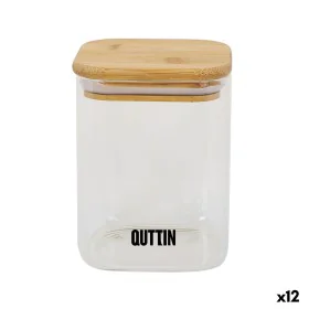 Recipiente Conservador de Alimentos Quttin Bambú Vidrio de Borosilicato 480 ml (12 Unidades) de Quttin, Almacenamiento de ali...