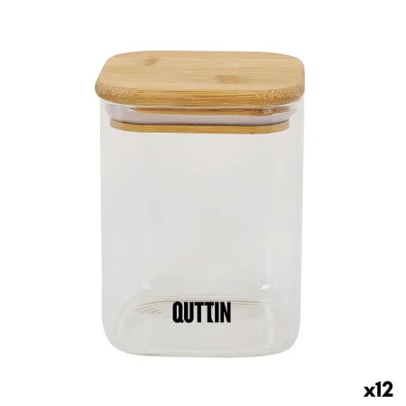 Contenitore per Conservare gli Alimenti Quttin Bambù Vetro Borosilicato 480 ml (12 Unità) di Quttin, Conservazione di aliment...