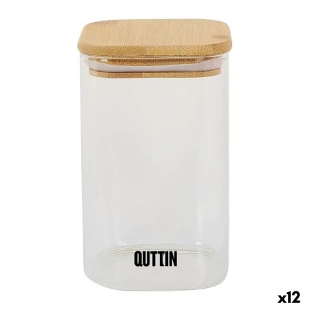 Recipiente Conservador de Alimentos Quttin Bambú Vidrio de Borosilicato 720 ml (12 Unidades) de Quttin, Almacenamiento de ali...