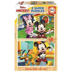 Puzzle Educa Mickey & Minnie ( 2 x 16 pcs) de Educa, Puzzles - Ref: S2415827, Precio: 9,26 €, Descuento: %