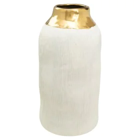 Florero Romimex Blanco Dorado Porcelana 17 x 31 x 17 cm de Romimex, Jarrones - Ref: D1628646, Precio: 43,56 €, Descuento: %