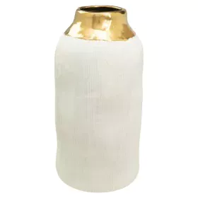 Vase Romimex White Golden Porcelain 17 x 31 x 17 cm by Romimex, Vases - Ref: D1628646, Price: 47,49 €, Discount: %