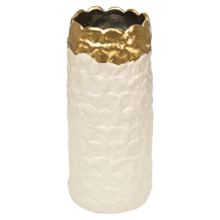 Vase Romimex White Golden Porcelain 13 x 27 x 13 cm by Romimex, Vases - Ref: D1628652, Price: 33,20 €, Discount: %