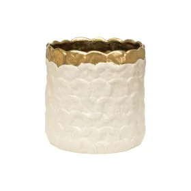 Plantador Romimex Branco Dourado Porcelana 19 x 18 x 19 cm de Romimex, Vasos - Ref: D1628653, Preço: 36,97 €, Desconto: %