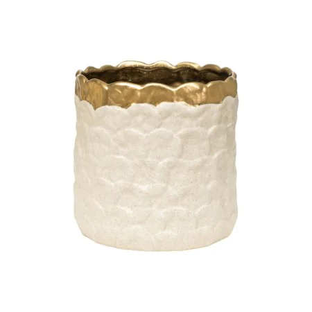 Plantador Romimex Branco Dourado Porcelana 19 x 18 x 19 cm de Romimex, Vasos - Ref: D1628653, Preço: 33,86 €, Desconto: %