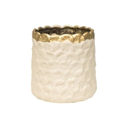 Cache-pot Romimex Blanc Doré Porcelaine 17 x 16 x 17 cm de Romimex, Cache-pots - Réf : D1628654, Prix : 25,57 €, Remise : %