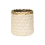 Macetero Romimex Blanco Dorado Porcelana 17 x 16 x 17 cm de Romimex, Maceteros - Ref: D1628654, Precio: 25,57 €, Descuento: %