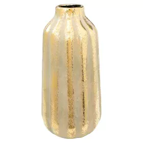 Florero Romimex Dorado Porcelana Rayas 17 x 35 x 17 cm de Romimex, Jarrones - Ref: D1628656, Precio: 56,56 €, Descuento: %