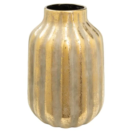 Vase Romimex Doré Porcelaine Rayures 25 x 35 x 25 cm de Romimex, Vases - Réf : D1628657, Prix : 86,25 €, Remise : %