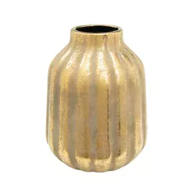 Vase Romimex Doré Porcelaine Rayures 21 x 27 x 21 cm de Romimex, Vases - Réf : D1628658, Prix : 47,49 €, Remise : %