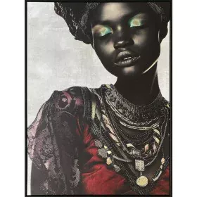 Painting Romimex MDF Wood African Woman 83 x 123 x 4 cm by Romimex, Paintings - Ref: D1628696, Price: 127,62 €, Discount: %