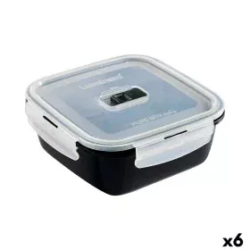 Fiambrera Hermética Luminarc Pure Box Negro 1,22 L Vidrio (6 Unidades) de Luminarc, Almacenamiento de alimentos - Ref: S27099...