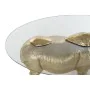 Mesa de apoio DKD Home Decor Transparente Dourado Resina Cristal 100 x 60,5 x 46 cm de DKD Home Decor, Jogos de móveis - Ref:...