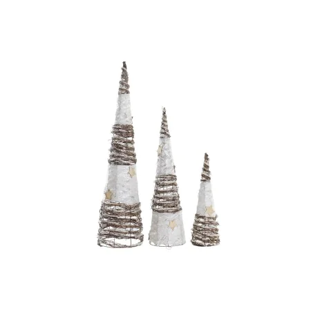 Decoration DKD Home Decor Christmas LED Cones 3 Pieces Rattan (20 x 20 x 80 cm) by DKD Home Decor, Christmas - Ref: S3035374,...