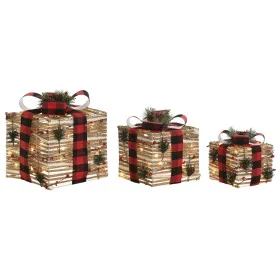 Décorations de Noël DKD Home Decor Rouge Naturel 25 x 25 x 25 cm (3 Pièces) de DKD Home Decor, Noël - Réf : S3052276, Prix : ...