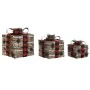 Adorno Navideño DKD Home Decor Rojo Natural 25 x 25 x 25 cm (3 Piezas) de DKD Home Decor, Navidad - Ref: S3052276, Precio: 58...