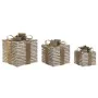 Weihnachtsschmuck DKD Home Decor Weiß Gold natürlich 25 x 25 x 25 cm (3 Stücke) von DKD Home Decor, Weihnachten - Ref: S30522...